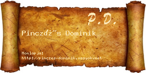 Pinczés Dominik névjegykártya