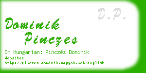 dominik pinczes business card
